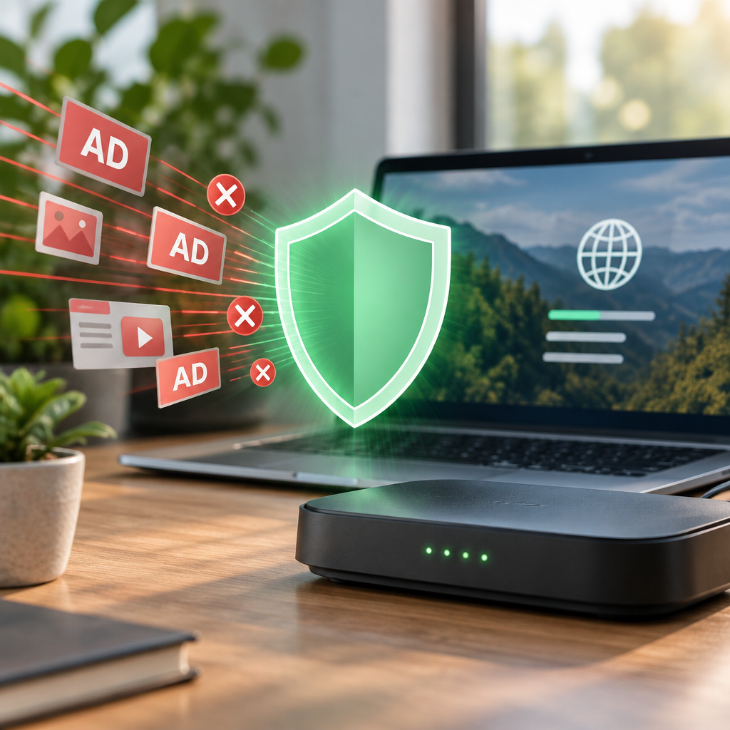 KI-generiertes Beispielbild zu AdGuard DNS — DNS-Server-Werbeblocker